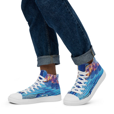 Tui Feathers Men’s high top canvas shoes