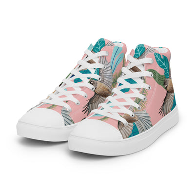 Fantail Women’s high top canvas shoes pink